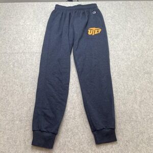 UTEP Miners Sweatpants Mens Medium (27x30) Gray NCAA Champion Fleece Joggers